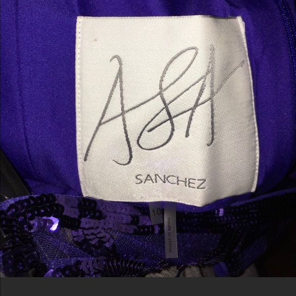 Blue, one shoulder formal dress - Picture 5 of 5